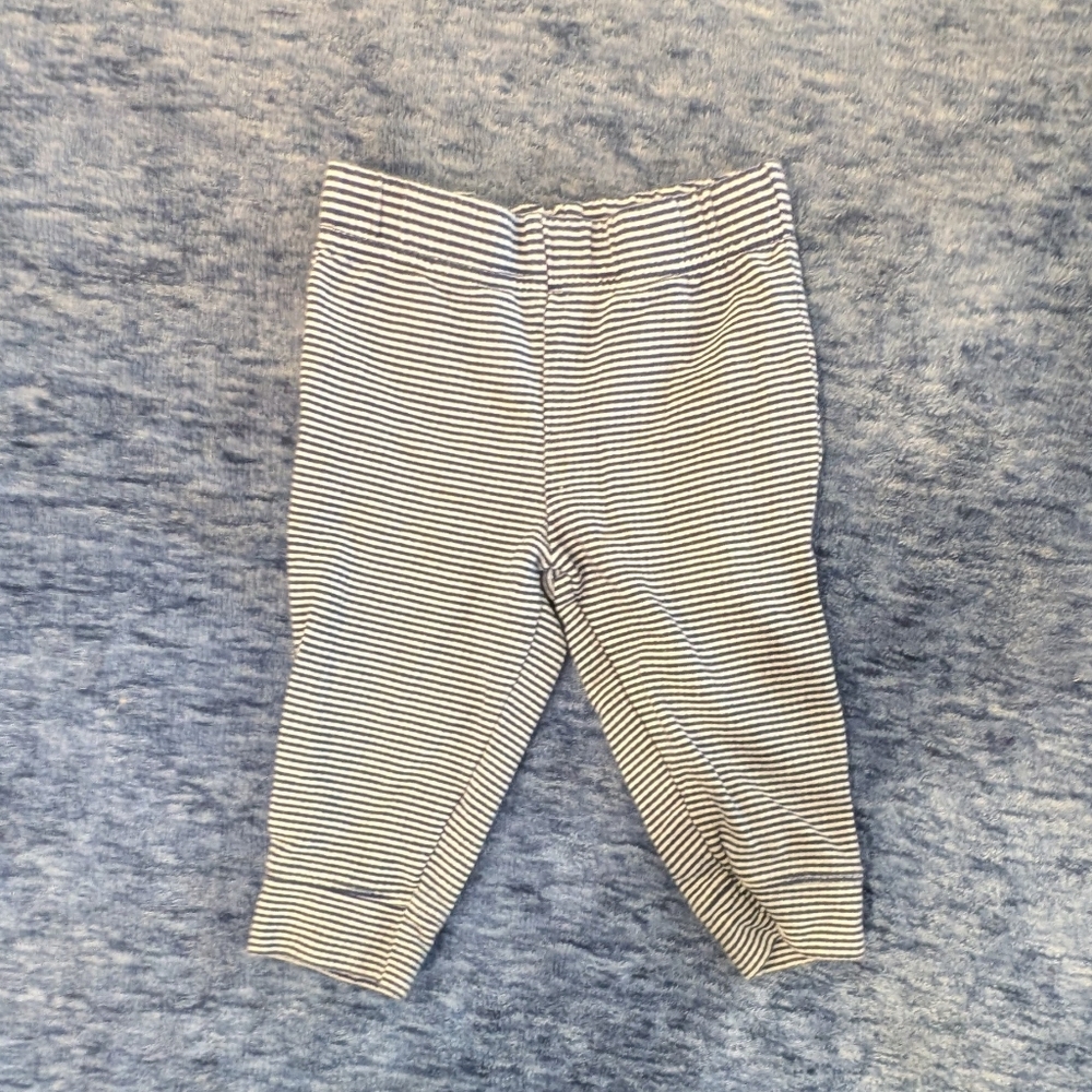 Carter's 9M Striped Blue and White/Gray Kids Clothes - Picture 5 of 5